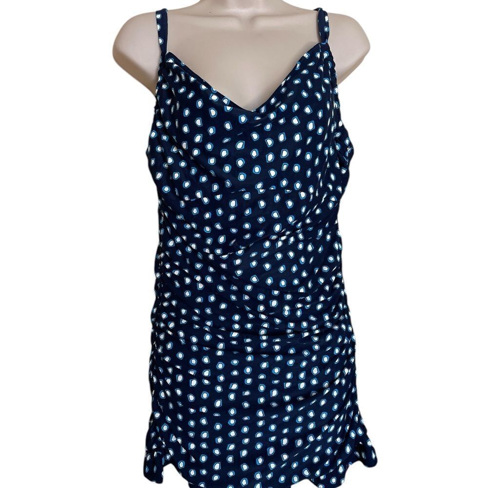 Coco Reef Blue Patterned Bikini Top